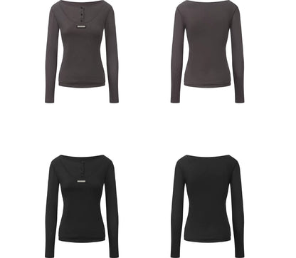 Custom Plaque Fitted Long-Sleeve T-Shirt