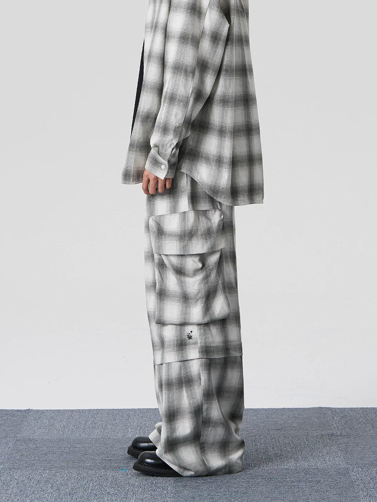 Yarn-Dyed Plaid Convertible Pants