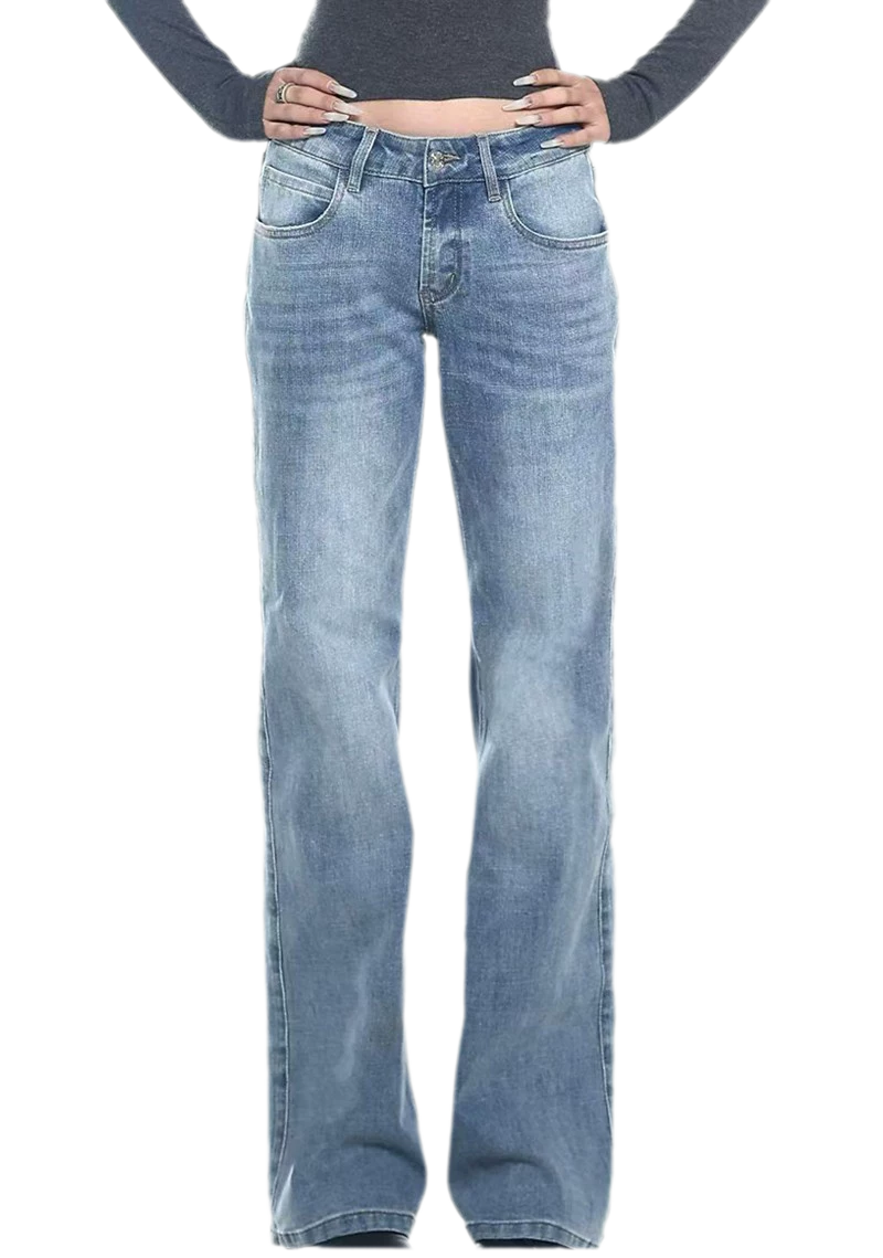 Low-Rise Straight Jeans