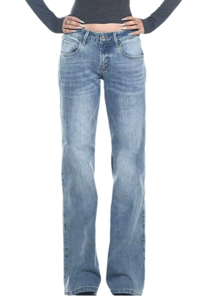 Low-Rise Straight Jeans
