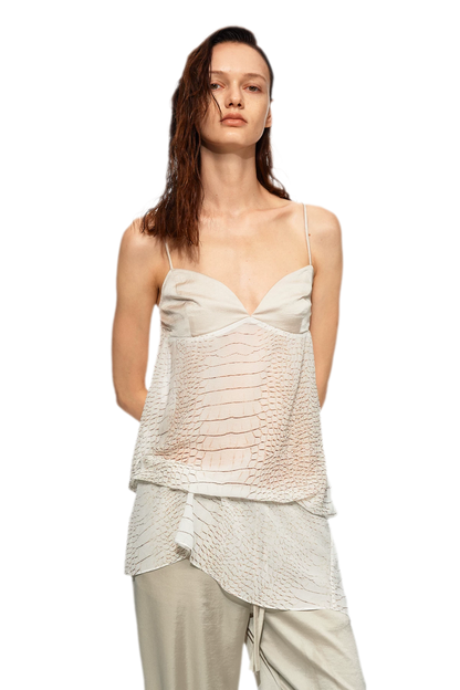 Sheer Satin Snake Camisole