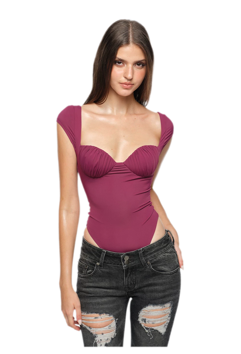 Ruched Cup Bodysuit