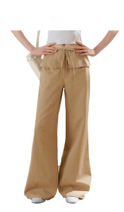 Pleated Wide-Leg Pants