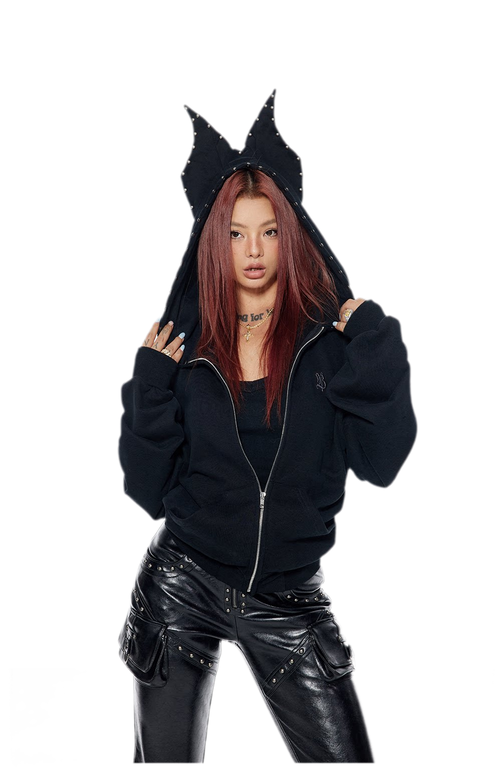 Devil Ear Zip Hoodie