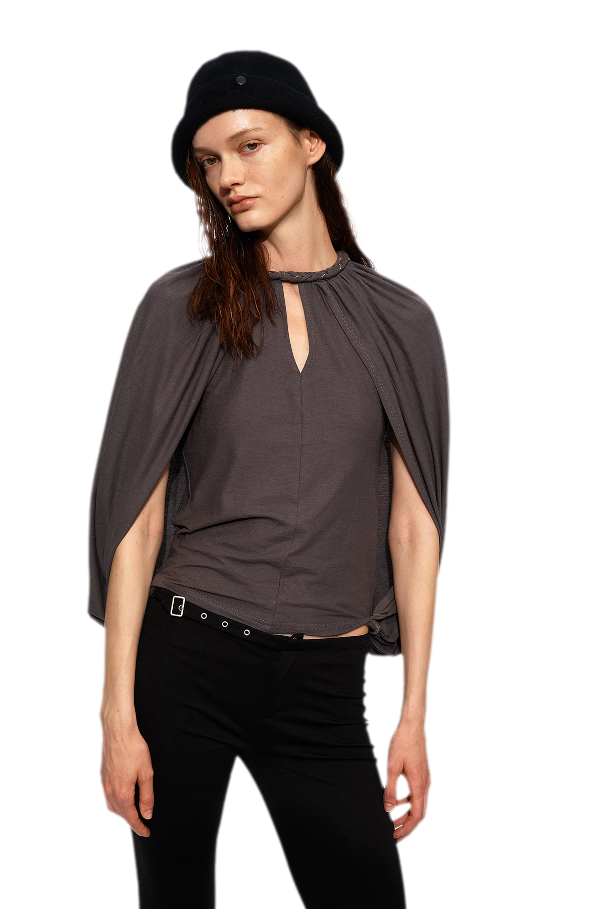 Cotton Cape Sleeve Top