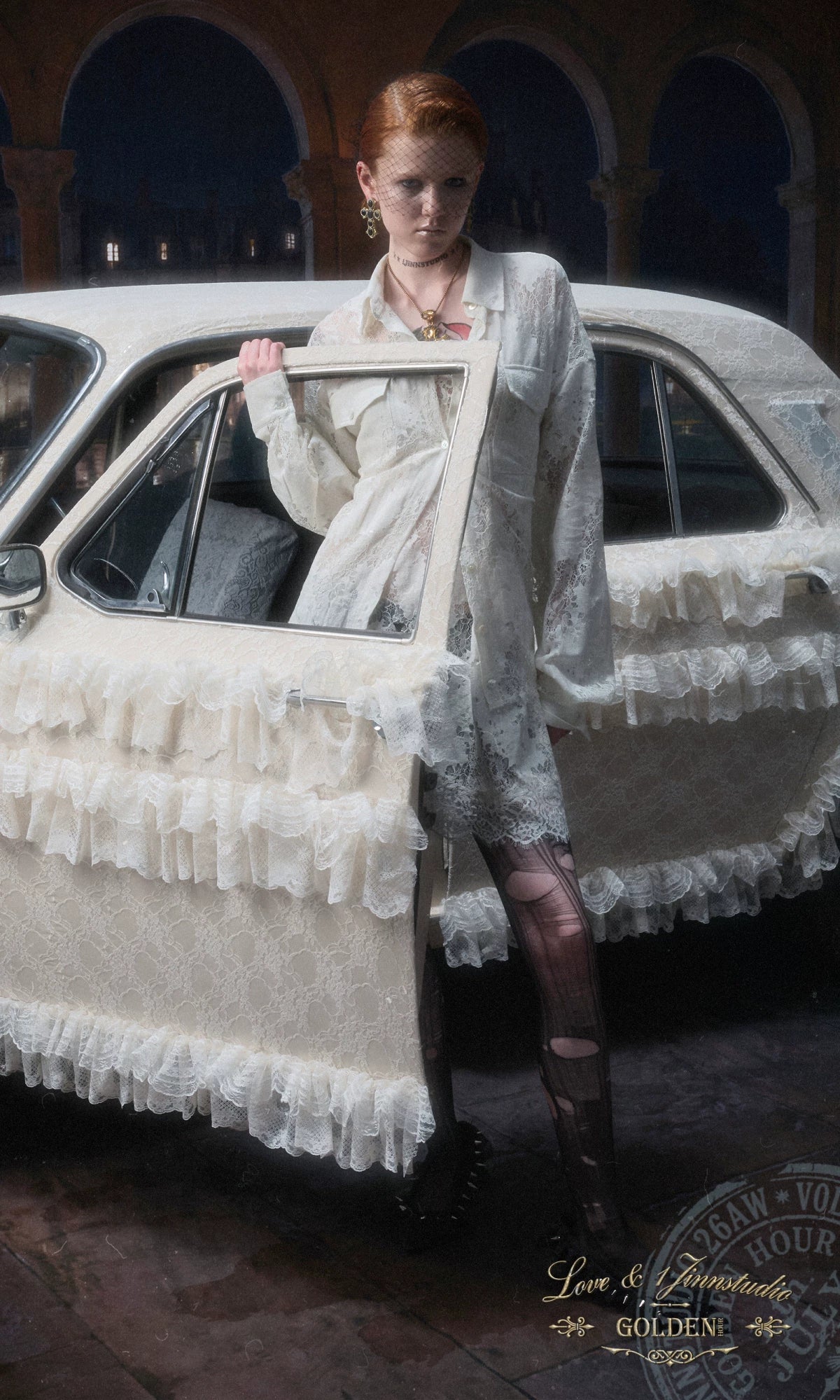 Washed Lace Straight Pants