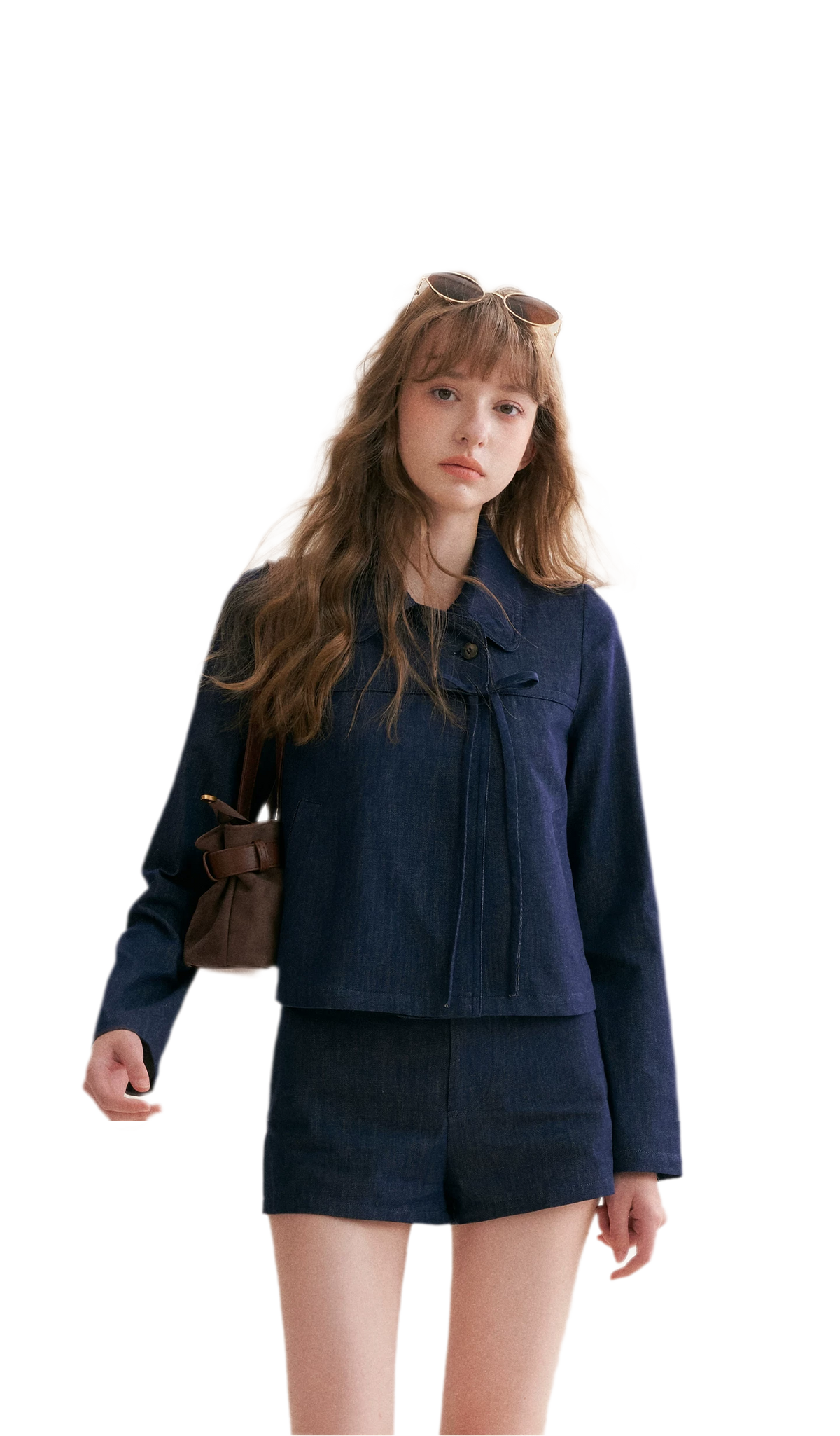 Lyocell Cotton Bow Denim Set