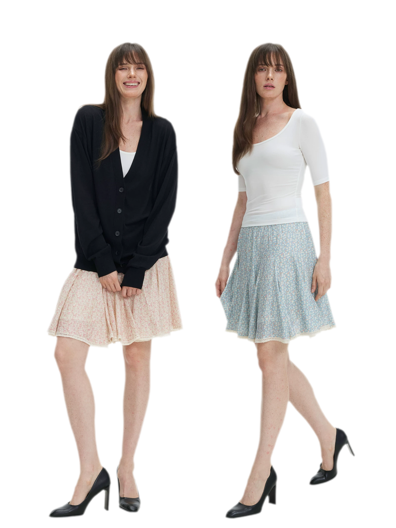 Floral Lace Midi Skirt