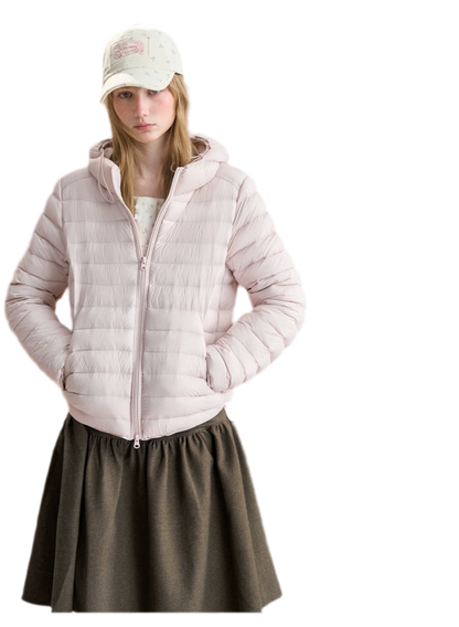 Lightweight Quilted Hooded Down Jacket