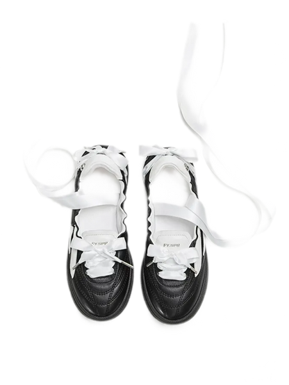 Ribbon Ballet Flat Shoes