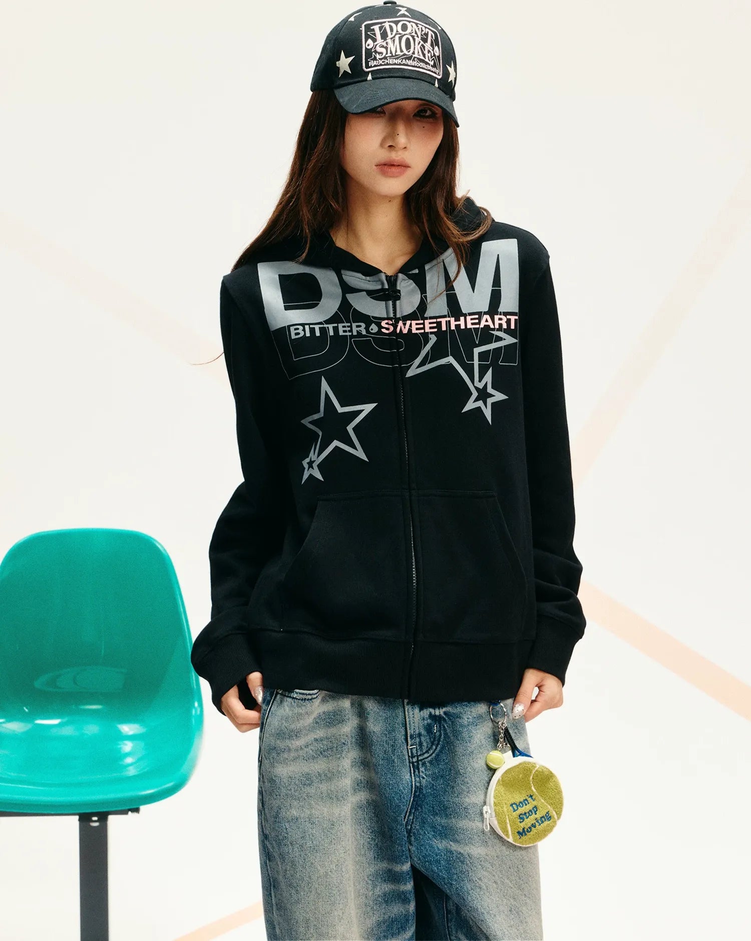 Loopback Fitted Zip-Up Hoodie