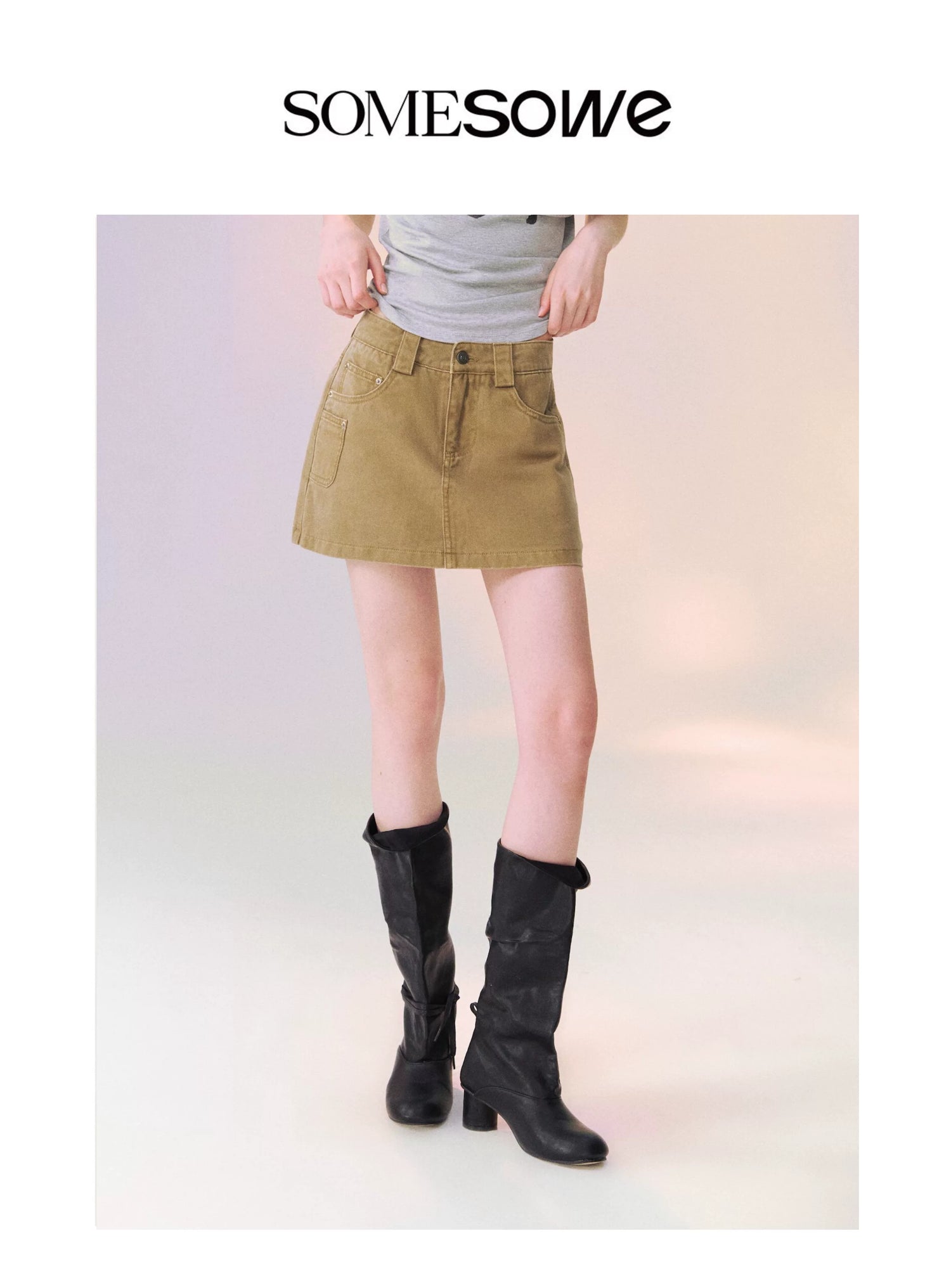 Utility Style Denim Shorts