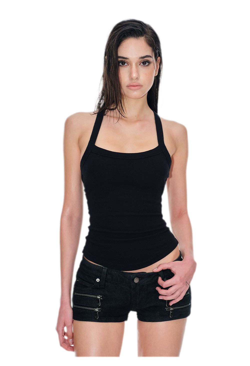 Cross-Back Ribbed Tank