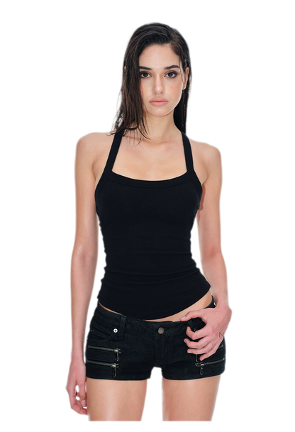 Cross-Back Ribbed Tank