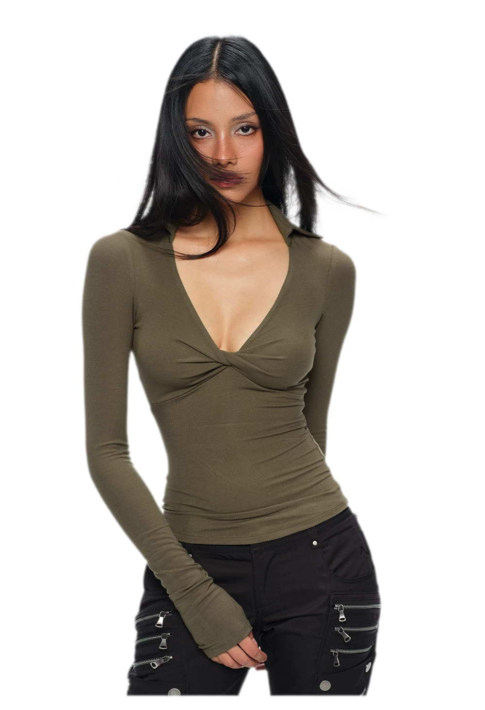 Twisted Knot Slim-Fit Top