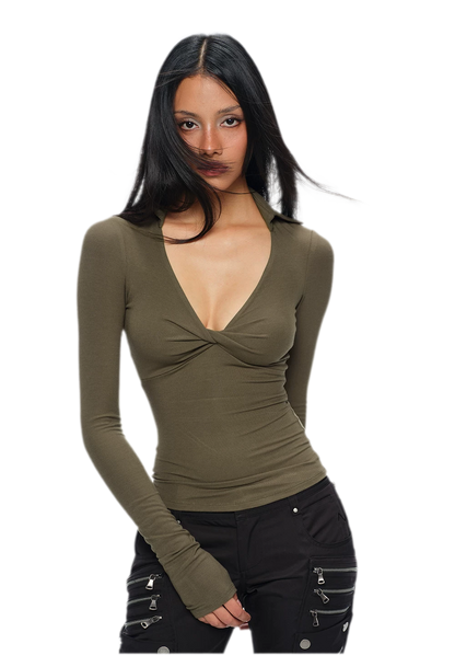 Twisted Knot Slim-Fit Top