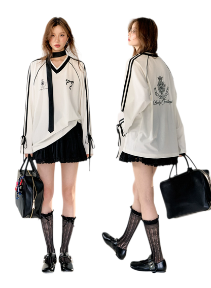 Blokette Jersey V-Neck Set