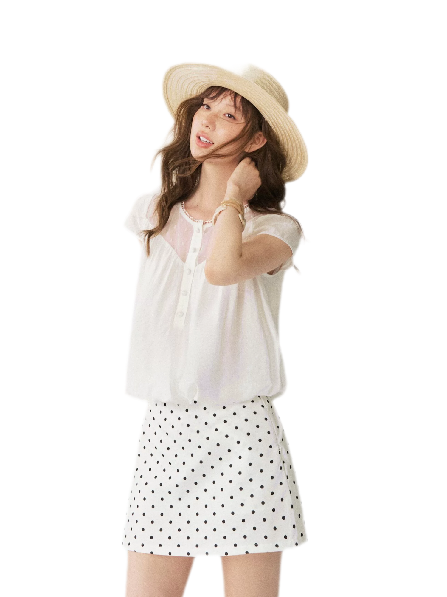 French Puff Short Blouse