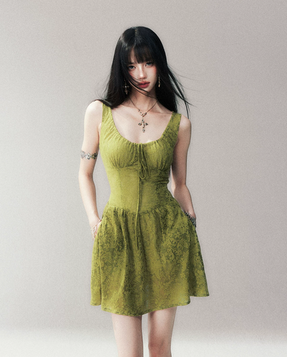 Moss Lace Waist Dress