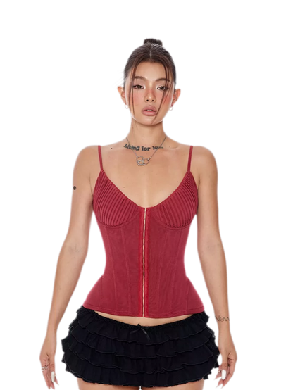 Mesh Corset Crop Bustier