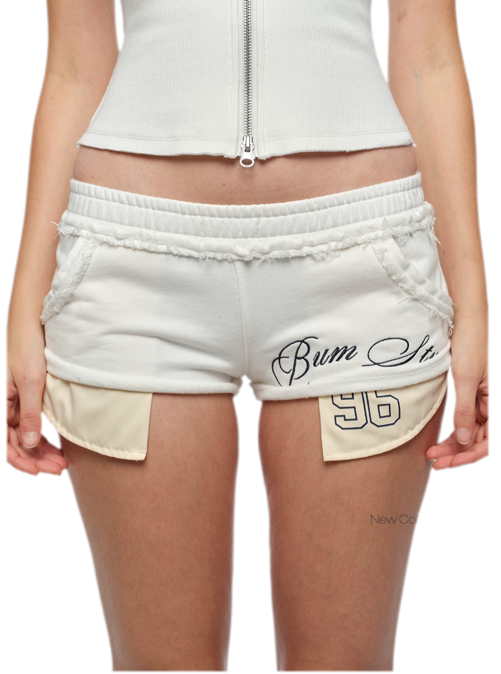Letter Embroidered Shorts