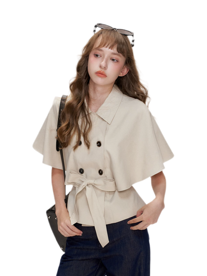 Lyocell Cotton Cape Jacket