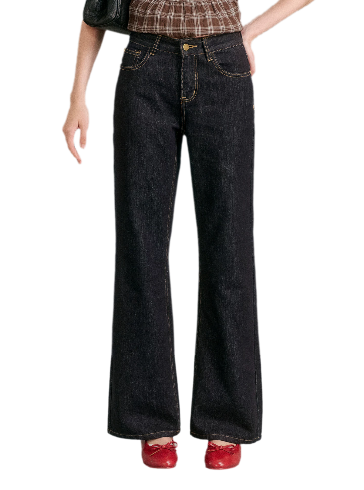 Soft Cotton Straight-Leg Jeans