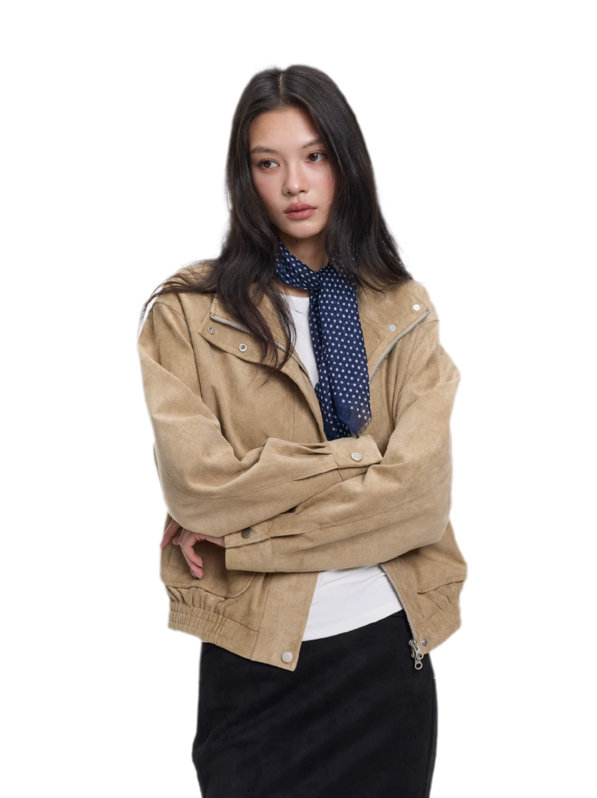 Faux Suede Structured Jacket
