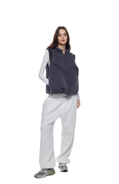 Fur Trim Hooded Vest