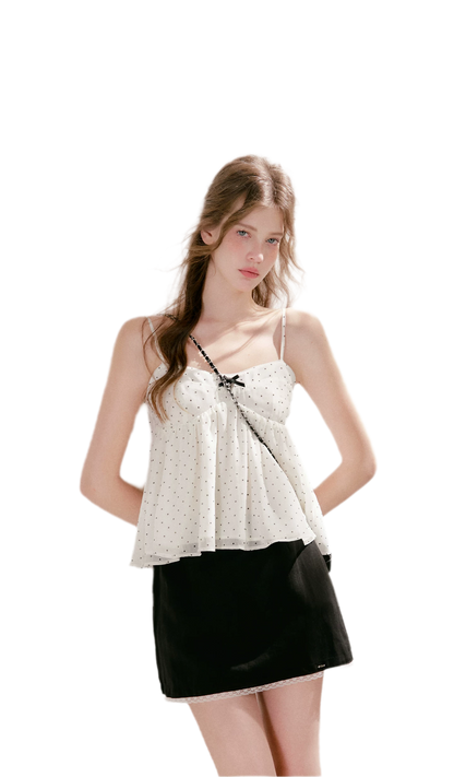 Polka Dot Ruffle Cami
