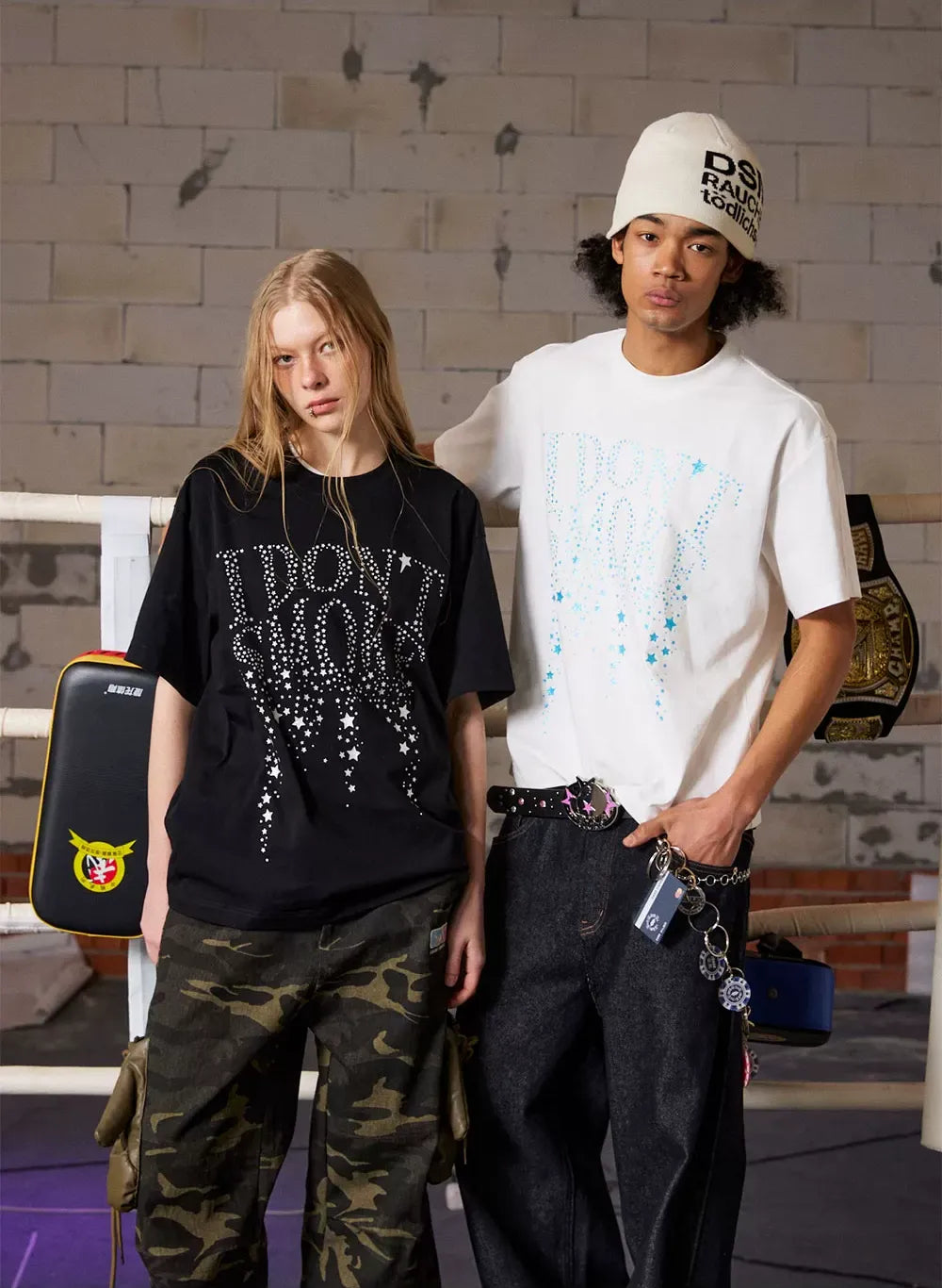 Loose Fit Glitter Logo T-Shirt