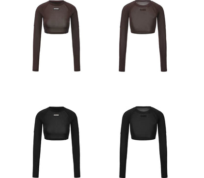 Rivet Cropped Raglan T-Shirt