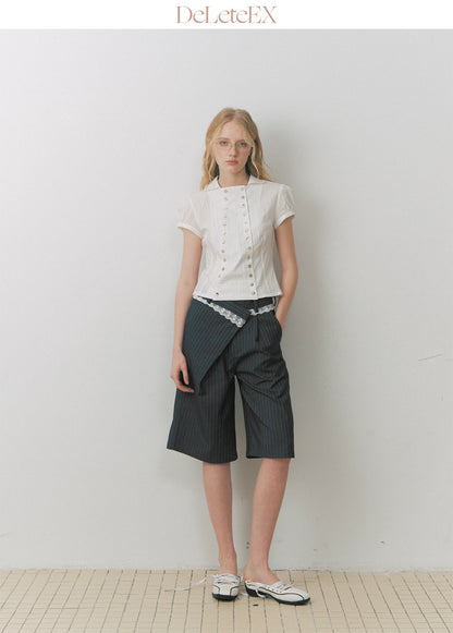 Grey Stripe Tailored Pants