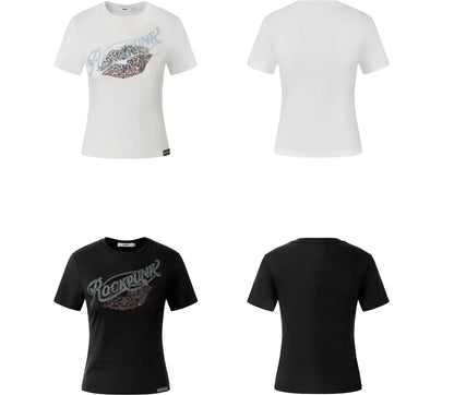 Rhinestone Graphic Slim Tee