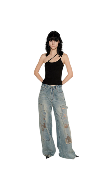 Strap Asymmetric Knit Cami