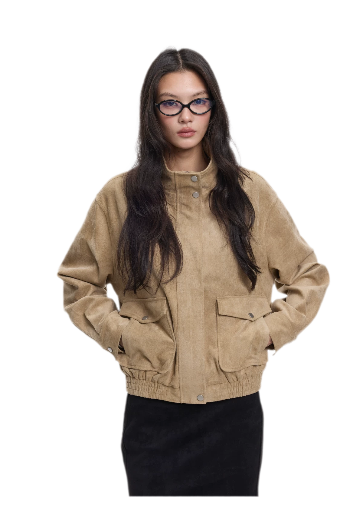 Faux Suede Structured Jacket