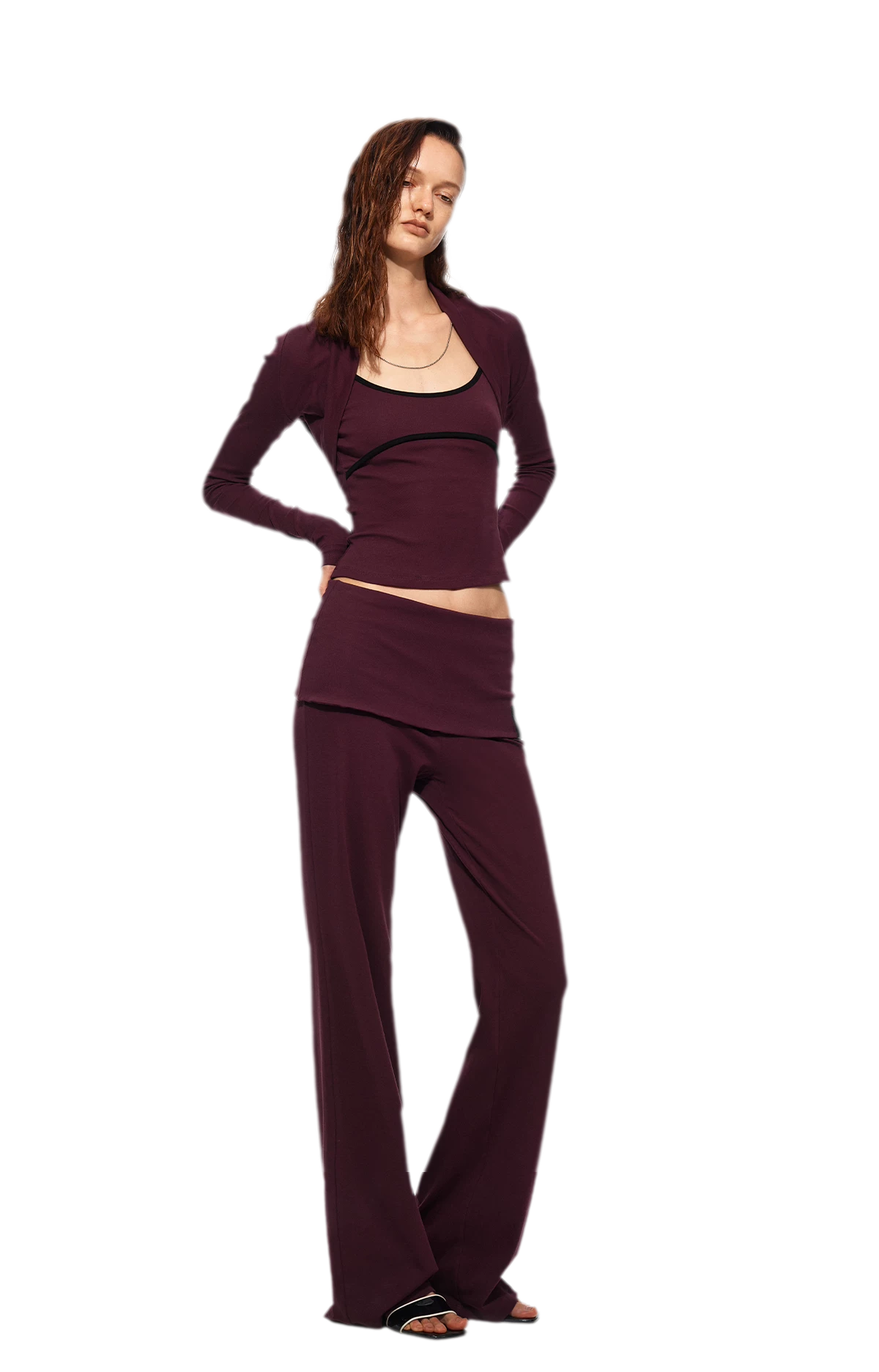 Contrast Cami Pants Set