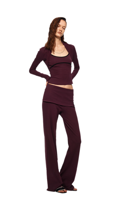 Contrast Cami Pants Set