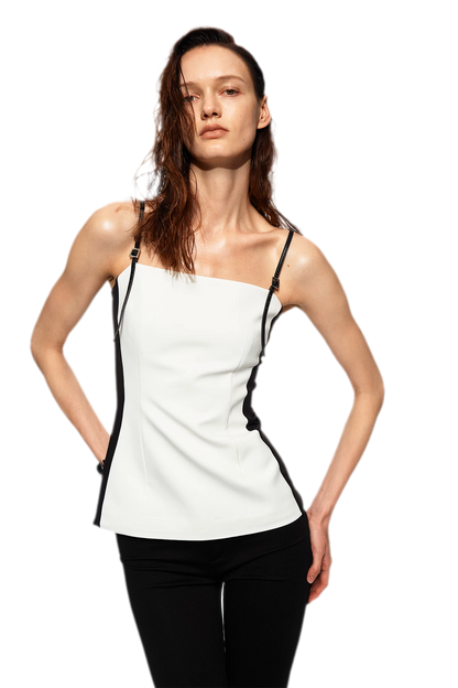 Black White Bustier Cami