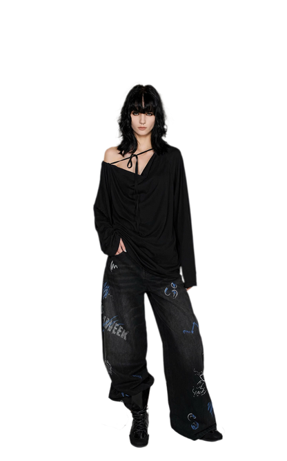 Draped Off-Shoulder Tee