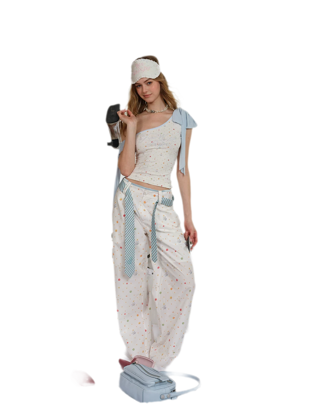Printed Wide-Leg Pants