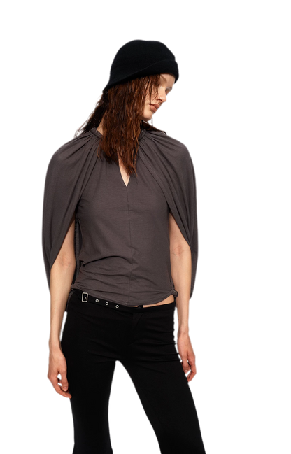 Cotton Cape Sleeve Top