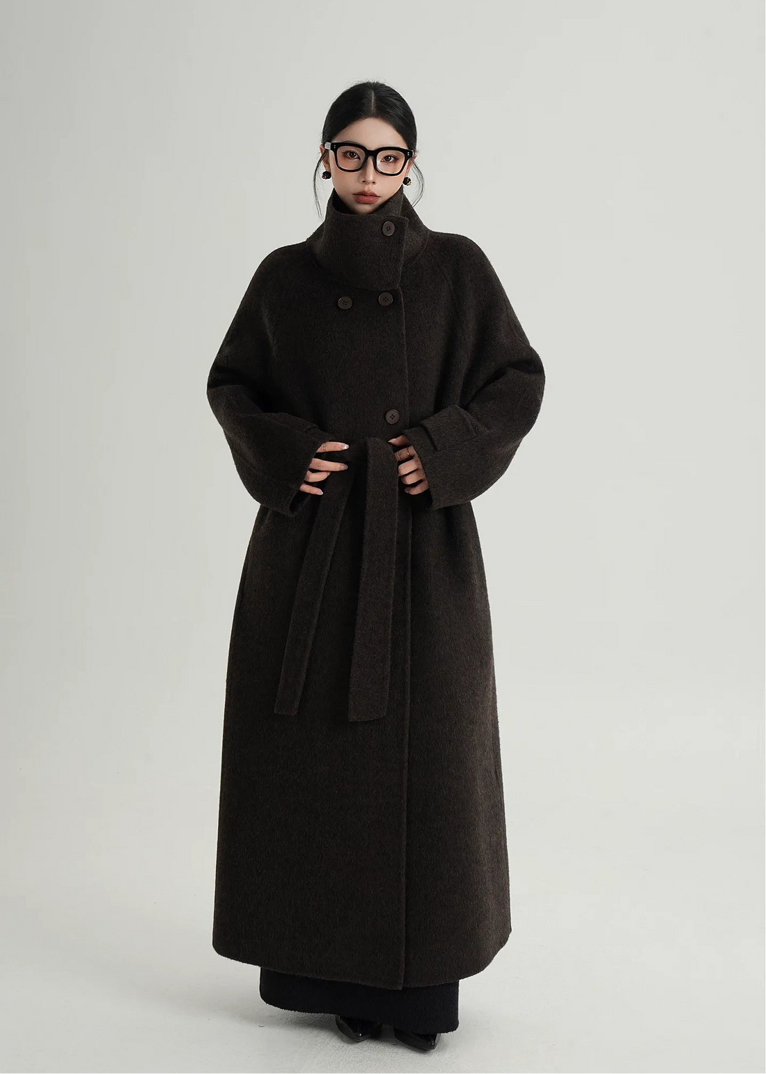 Hand-Sewn Longline Wool Coat