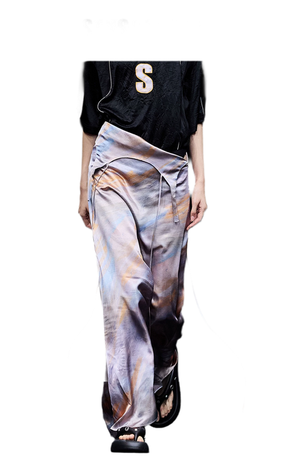 Draped A-Line Skirt