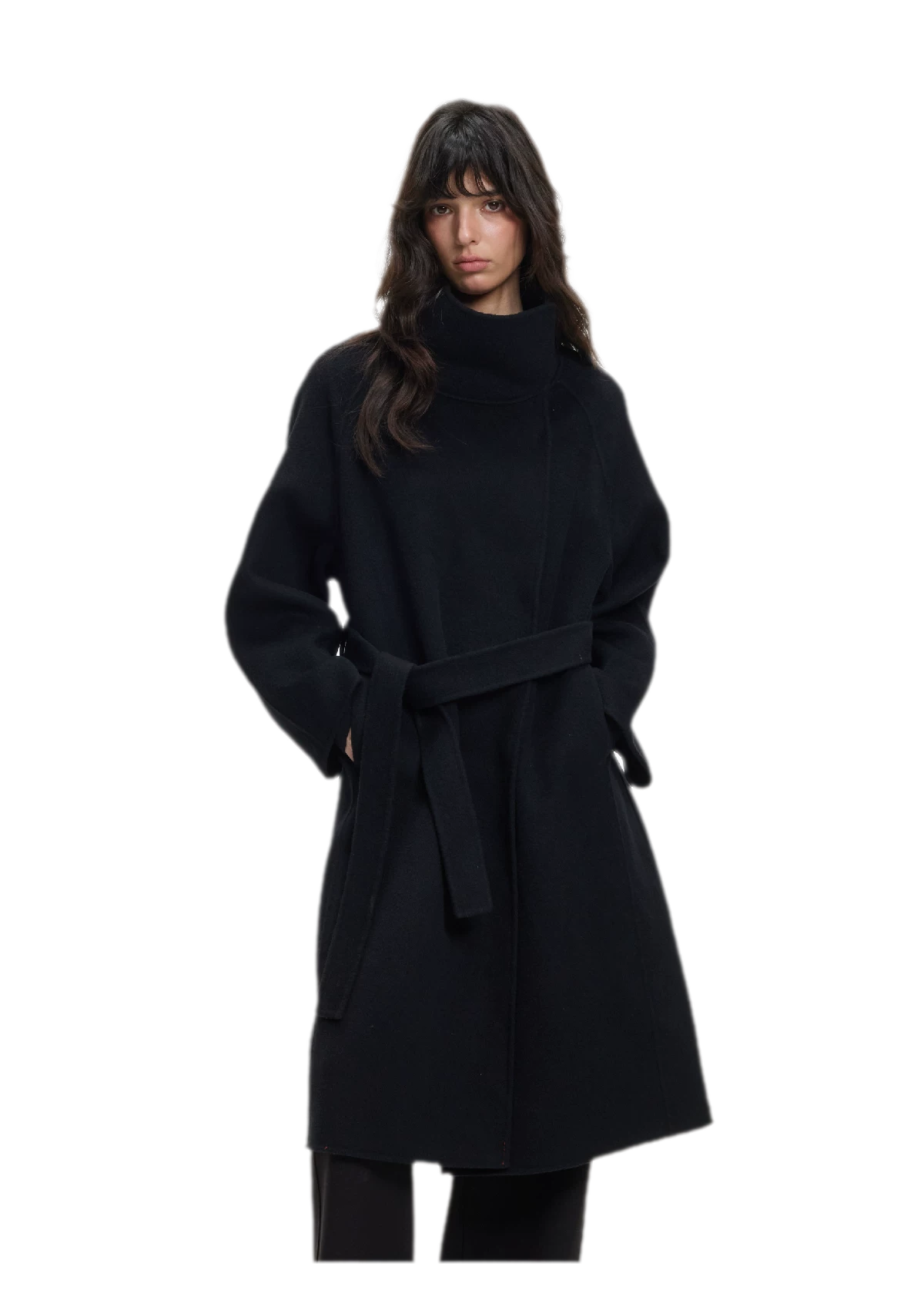 Double-Faced Wool Belted Coat
