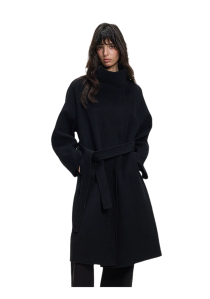 Double-Faced Wool Belted Coat