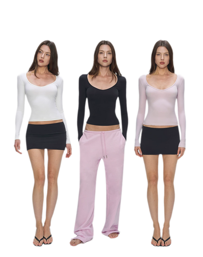 Bare-Feel V-Neck Top