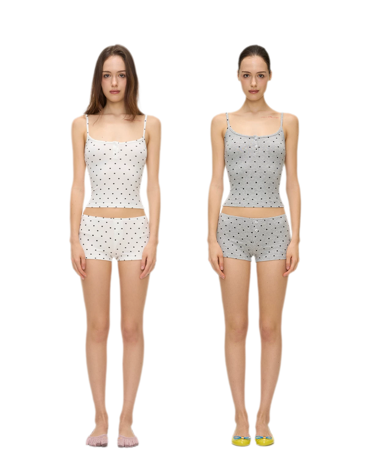 Polka Dot Embroidered Set