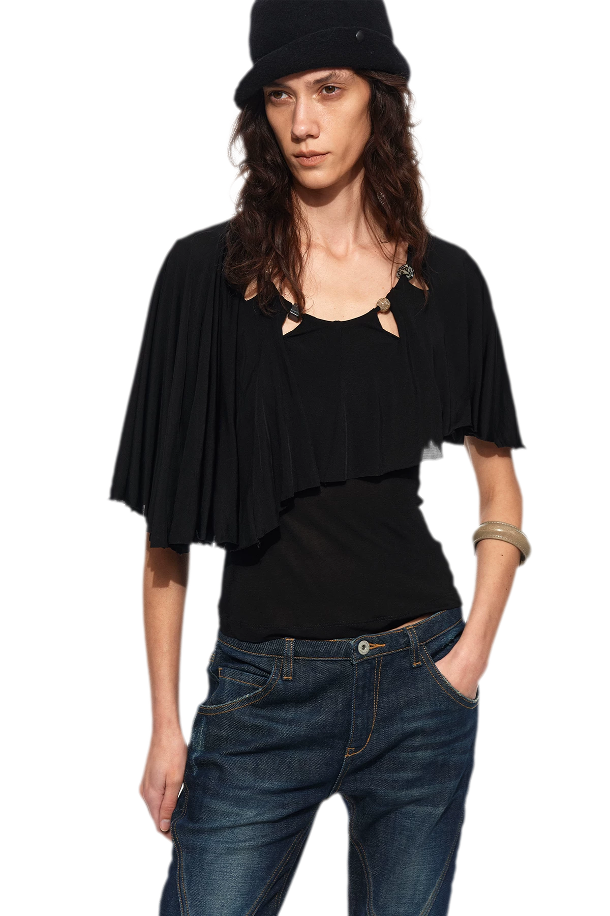Cape Beaded Layered Tee