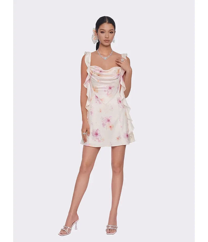 Floral Backless Dress